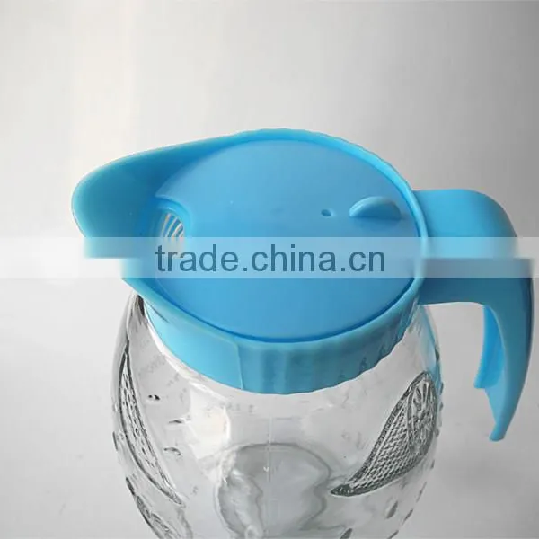 Wonderful Time Lemonade Collection Glass Pitcher Cup Set WITH HANDLE photo-2