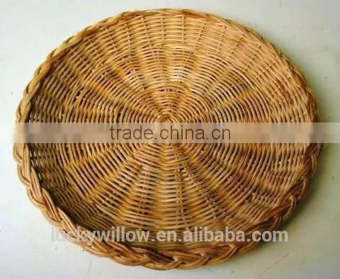 Vintage Wicker Paper Plate Holder photo-3