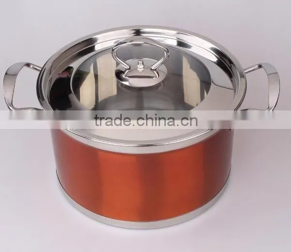 Colorful Stainless Steel Induction Bottom Soup Pot Cooking Pot Set photo-3