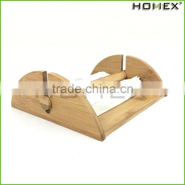 Bamboo Cocktail Napkin Holder w Removable Bar Homex BSCI/Factory photo-4