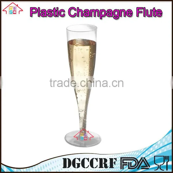 NBRSC Promotional Disposable Hard Plastic Champagne Flutes Party Wine Glasses Cups photo-2