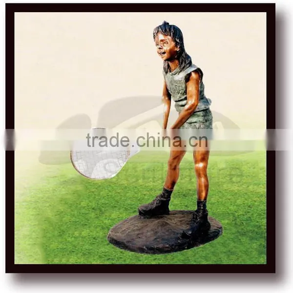 Bronze Kids on Monkey Bars Statue for Home Decoration