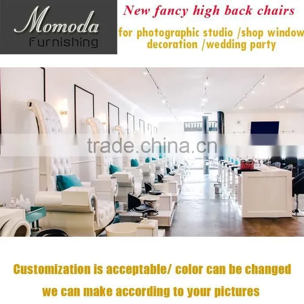 JR040 High Class Antique Wedding Queen King Chair Sale photo-4