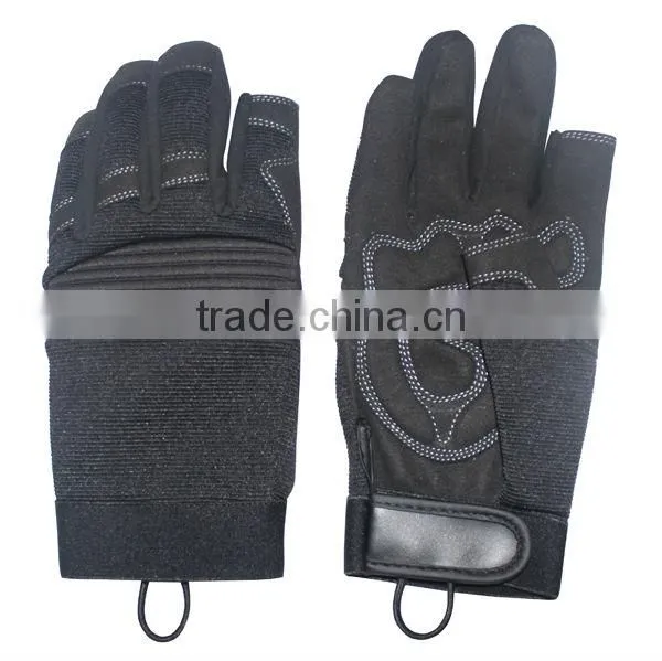 Fingerless Anti-slip Synthetic Leather Mechanical Handtools Glove