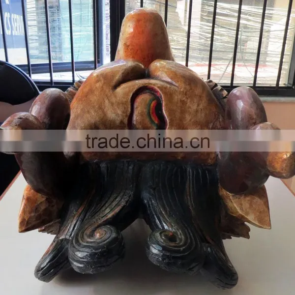 Dragon Mask Wall Hanging Decor Handmade in Nepal photo-5
