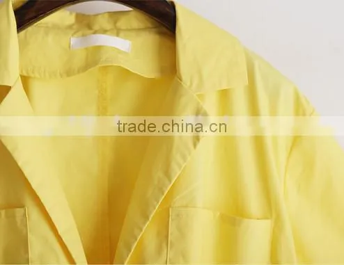 2016 New Pockets Design Women Shirt Dress photo-3