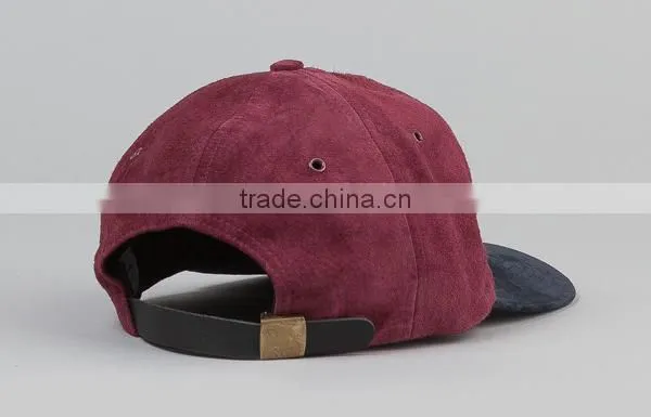 6 Panel Suede Baseball Cap Custom photo-4