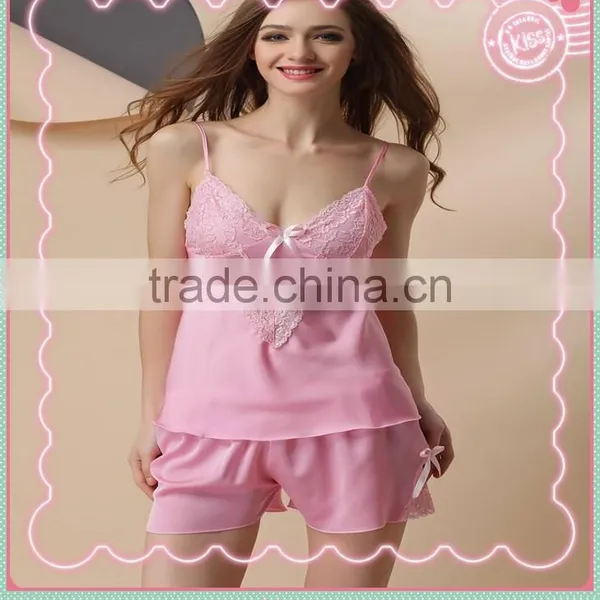 2015 Pajamas for Women Sexy Silk Nightgown Wholesale Sleepwear photo-3
