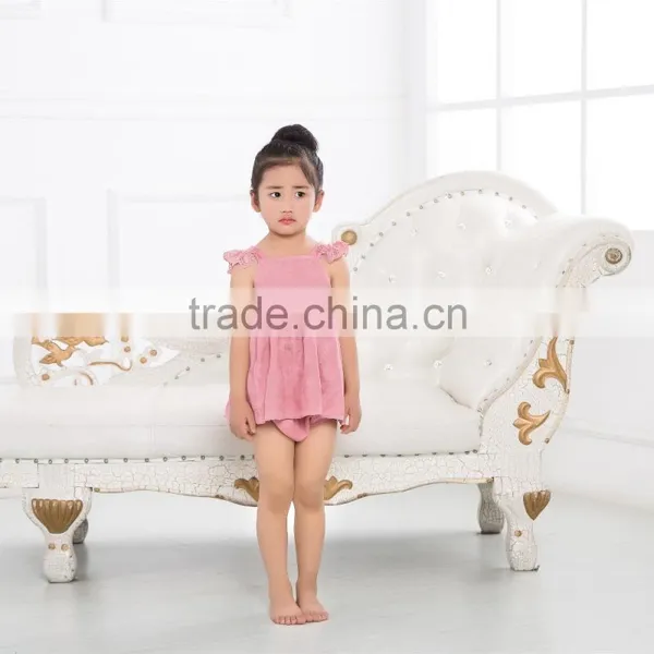 High Fancy Lace Fabric Summer Girls Boutique Outfits 2016 photo-4