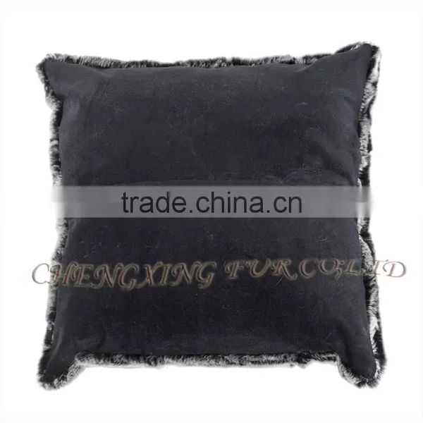 CX-D-44A Home Decoration Real Rex Rabbit Fur Sofa Cushions and Pillow photo-3
