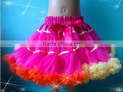 2014 Spring New Sweet Charming Baby Kids Girls Fluffy Dance Wear Pettiskirts Cute Chiffon Tutu Princess Skirts photo-3