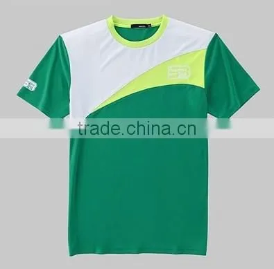 Newest Fashion Color Block Design Men's Cool Dry T-shirts photo-4