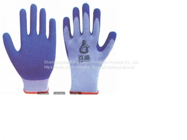 10G TC Gloves With Latex Coated Crinkle.work Gloves Safety Gloves Coated Gloves Protective Gloves Dipping Gloves photo-2