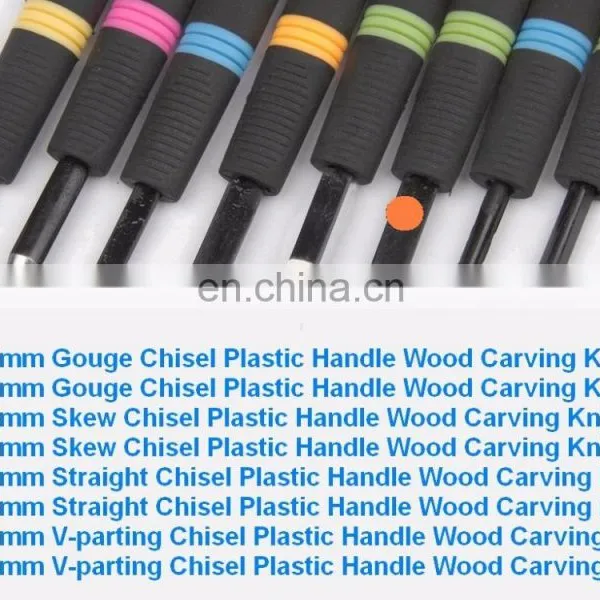 8mm Straight Chisel Plastic Handle Wood Carving Knife photo-5