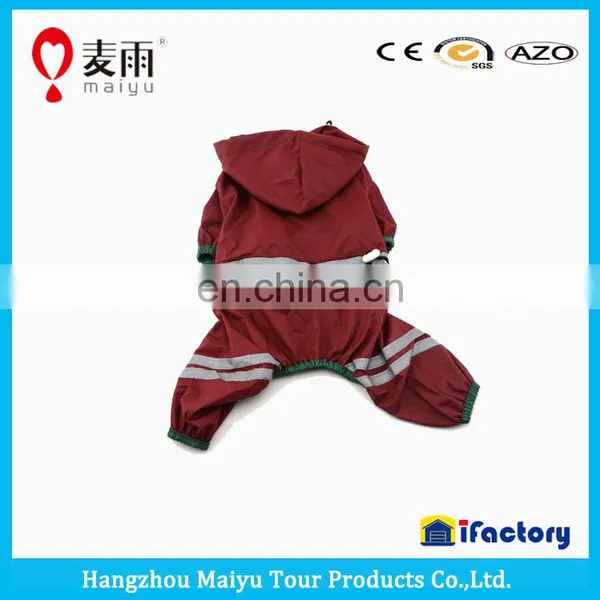 Pet Clothes Dog Raincoat With Refective Stripes photo-5