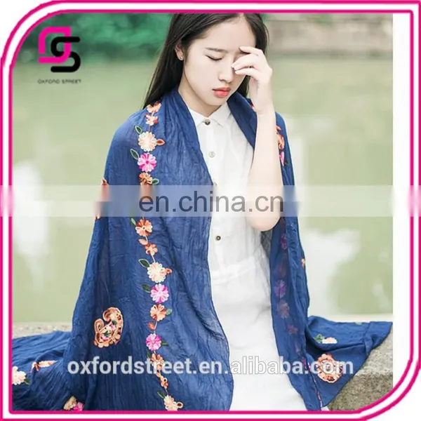 2017 Nepalese Folk Style New Cotton Embroidery Embroidery Scarf Shawl Super Sunscreen photo-3