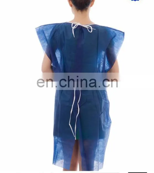 Protective Safety Disposable Patients Gown Without Sleeves photo-2