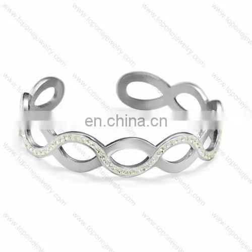 Cheap Wholesale Stainless Steel Infinity Women's Cuff Bangles Bracelets Jewelry Gifts photo-4