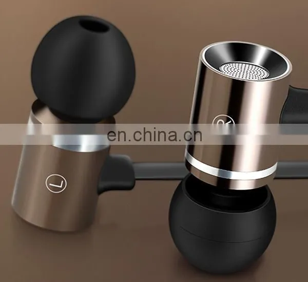 2017 Gray Flat Super Heavy Bass Cable Metal Earbuds With Mic for Iphone Samsung photo-6