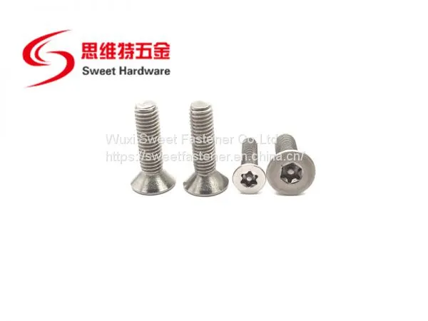 SS304 Stainless Steel Flat Head Pin-in Torx Anti-theft Countersunk Machine Screw photo-4