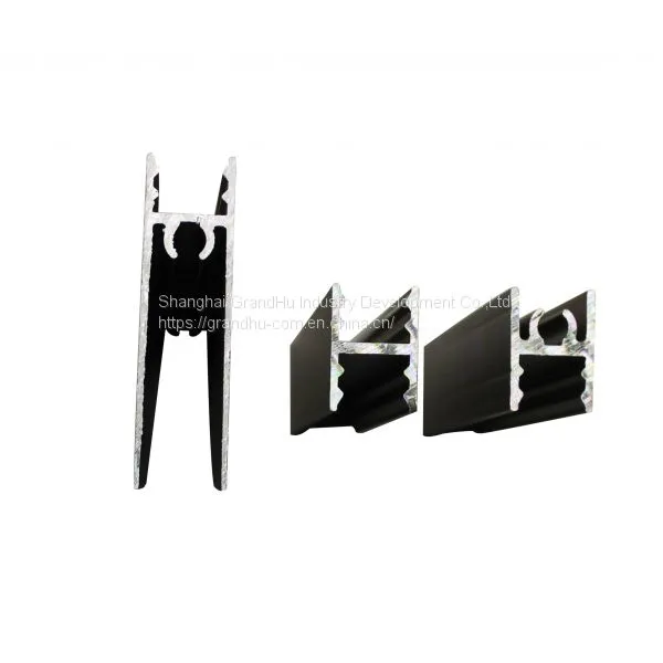 Wardrobe Sliding Door Track Profile Aluminium Stile Rail Vertical Handle photo-3