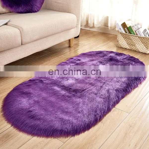 Hot Sale Pure Sheepskin Plush Fur Rugs Carpets for Decoration photo-4