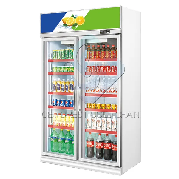 New Design Supermarket Equipment Freezers Double Door Freezer Refrigerator Display Chiller Made in China photo-4