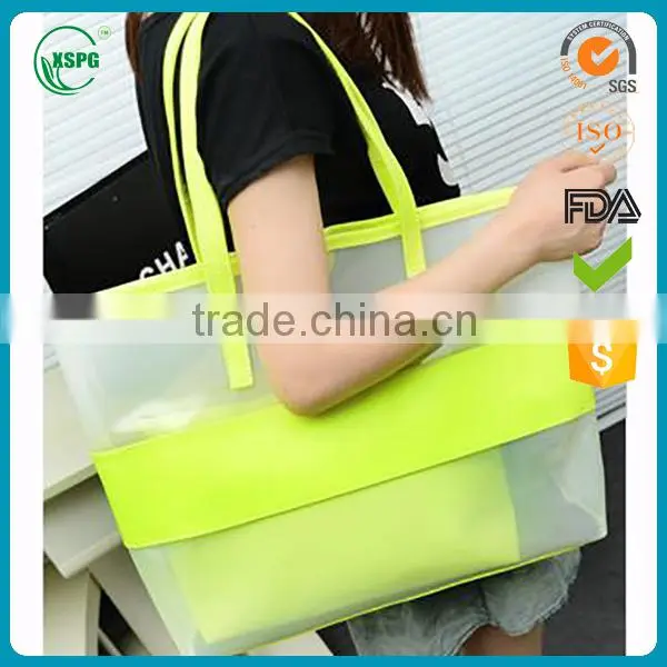 Promotioal Beautiful Pvc Button Closure Bag / Fashion Lady Bags photo-4