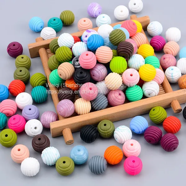 Teeth Food Grade Round Silicone Thread Beads photo-4