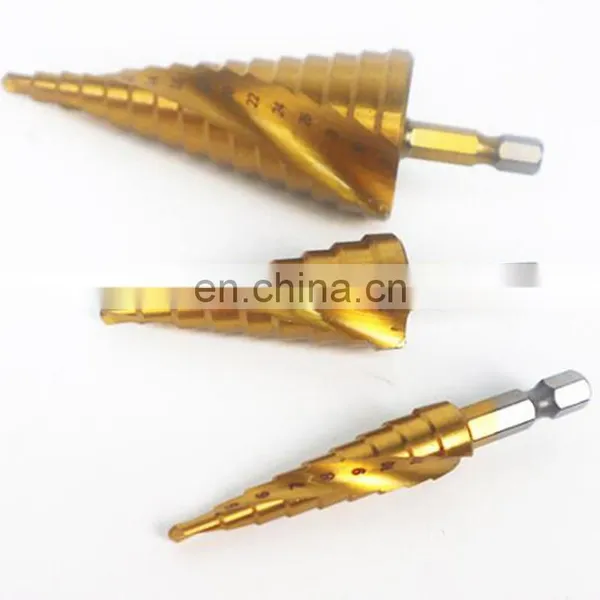 Spot High-Speed Steel Hexagonal Handle Titanium-Plated Step Hole Reaming Drill Bit photo-5