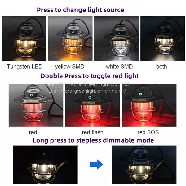 Portable Lanterns Emergency Lights Solar LED Camping Light Rechargeable Bulb For Outdoor Tent Lamp photo-2