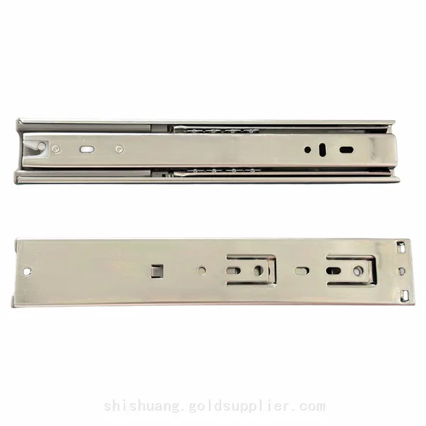 Factory Supply Furniture Hardware Cabinet Full Extension WZP SILVER COLOR Cold Rolled Steel Ball Bearing Drawer Slide With Soft Close photo-5