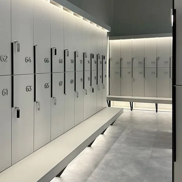 High Quality Waterproof HPL School Locker Fireproof HPL Changing Locker, Compact Laminate Z Shape Locker photo-2