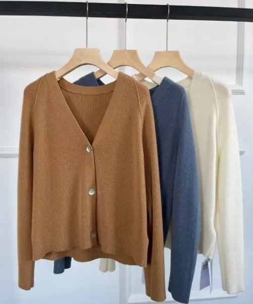 OEM 100% Cashmere Sweaters Cardigans photo-2