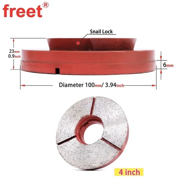 4inch Continuous Rim Diamond Grinding Cup Wheels Snail Lock Abrasive Tools photo-4