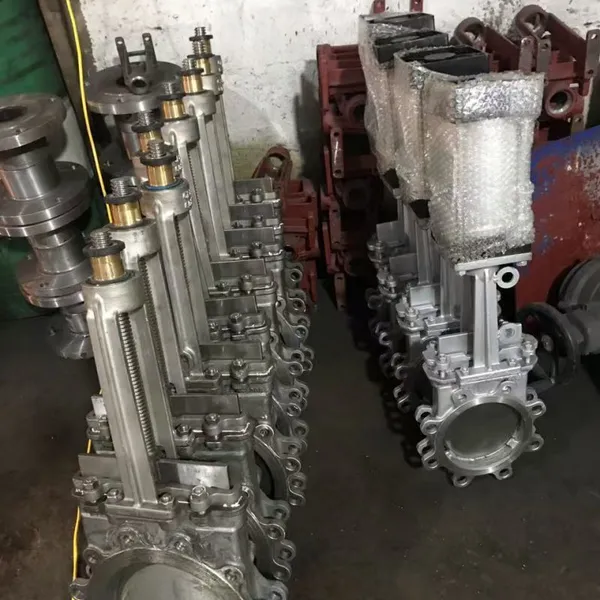 Stainless Steel Knife Gate Valve CF8 SS 303/304/316L/201 Pneumatic Petal Type 8 Inch DN200 Knife Gate Valve photo-4