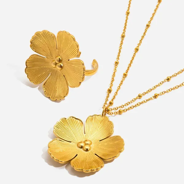 Custom 18K Gold Plated Round Stainless Steel Rhinestone Charm Necklace - Fashion Jewelry photo-5