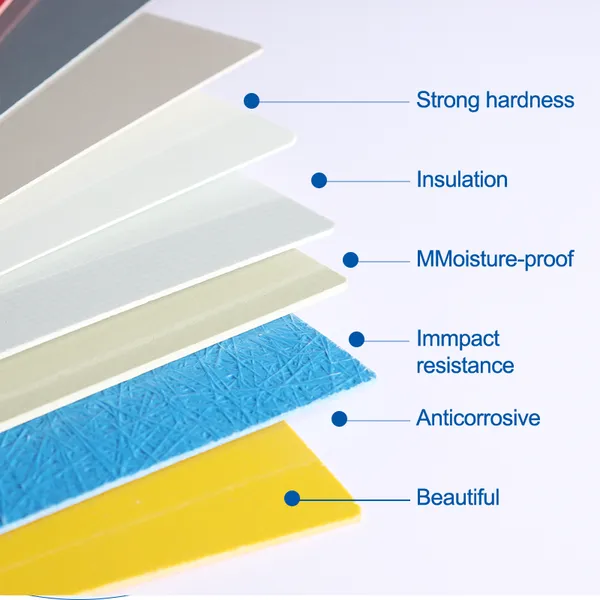 FRP Plate Industrial Flooring Non-Slip Surface Anti-Skid Fire Retardant Vans Ramps Stair Treads Glossy Cargo 4x8 Frp Panel Sheet photo-3