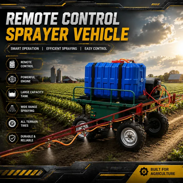 Wireless Remote Control Sprayer Vehicle Smart Agricultural Machinery for Efficient Crop Care