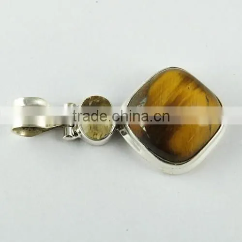 Fashion Citrine Tiger' Eye Pendant, Online Silver Jewellery, 925 Silver Jewellery photo-5