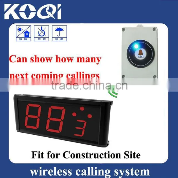Lift calling paging for building site can show how many next coming calling