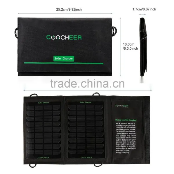 CooCheer 7W Solar Charger With USB Port (Foldable, Portable, High Technology) AM000077 photo-3