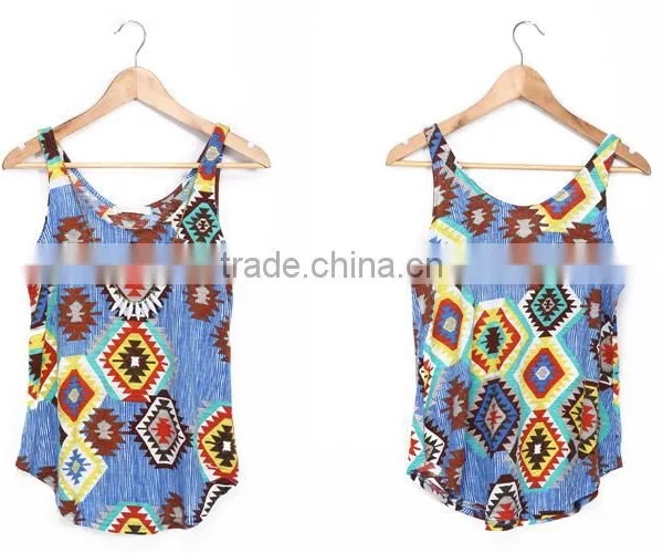 African Print Fashion Lady Top 2016 Wholesale New Tank Top China photo-5