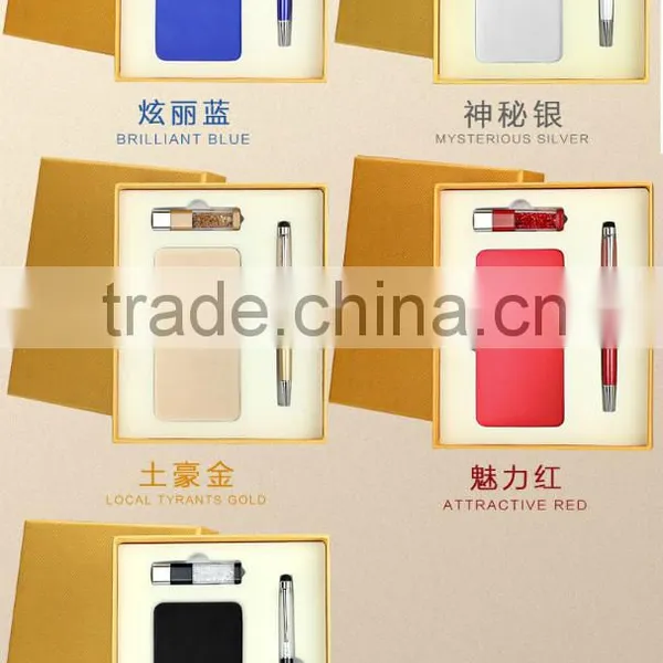 Special Gift Set With High Quality Power Bank 10000mah,crystal Usb Memory Stick and Crystal Ballpoint Pen photo-3