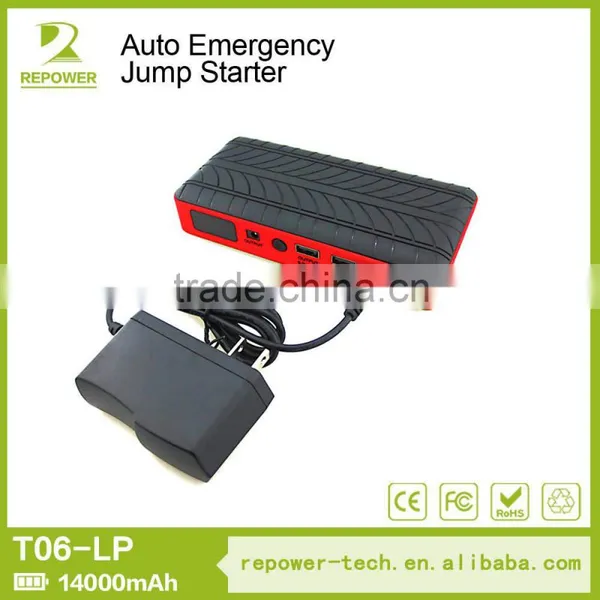 Emergency Mobile Power Supply Car Power Bank 12000mAh 12V Rechargeable Auto Jump Starter photo-2