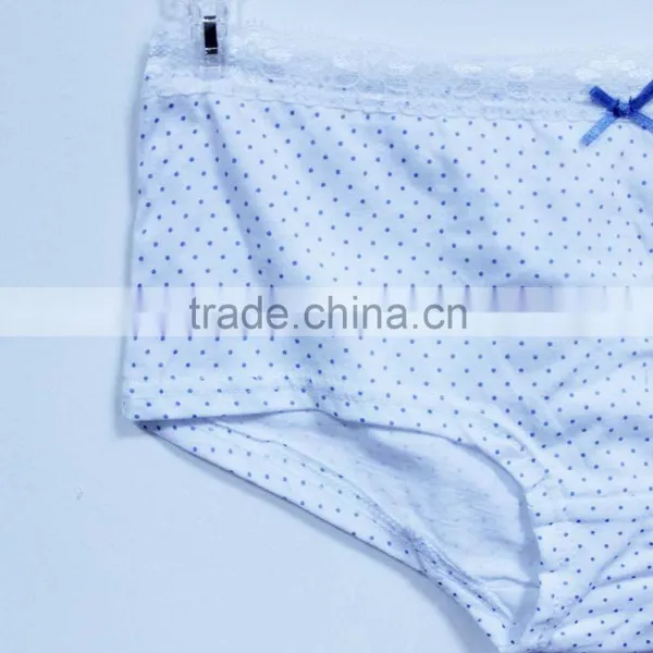 China Children's Underwear Factory Cute Cotton Girls Panties With Lace photo-2