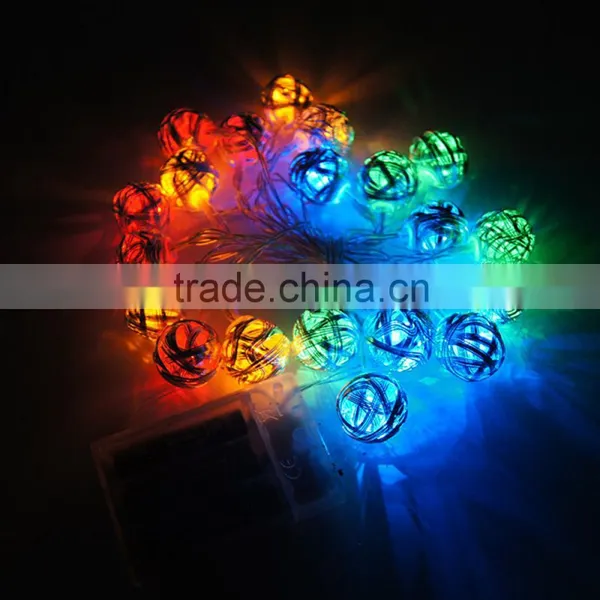 Euro Style 20 RGB Multicolor Silver Handmade Led Ball String Lights Fairy Wedding MAS Patio Deco Lamp photo-4