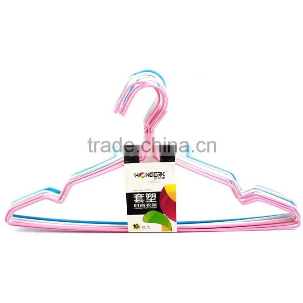 Durable Non-slip Plastic Coated Metal Wire Hanger photo-2