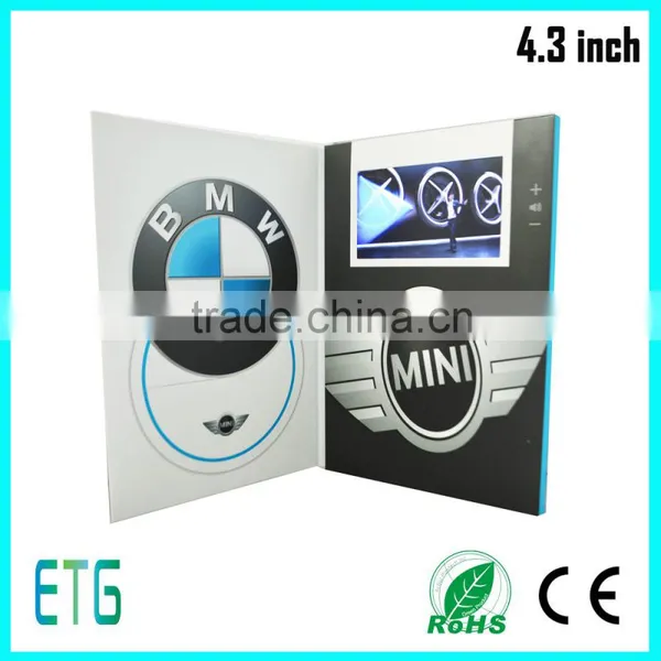Hardcover Invitation Card Lcd With 2GB Memory