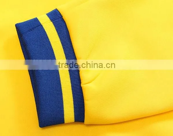 2016 Newest Cheap High Quality French Terry Yellow Track Jacket photo-3